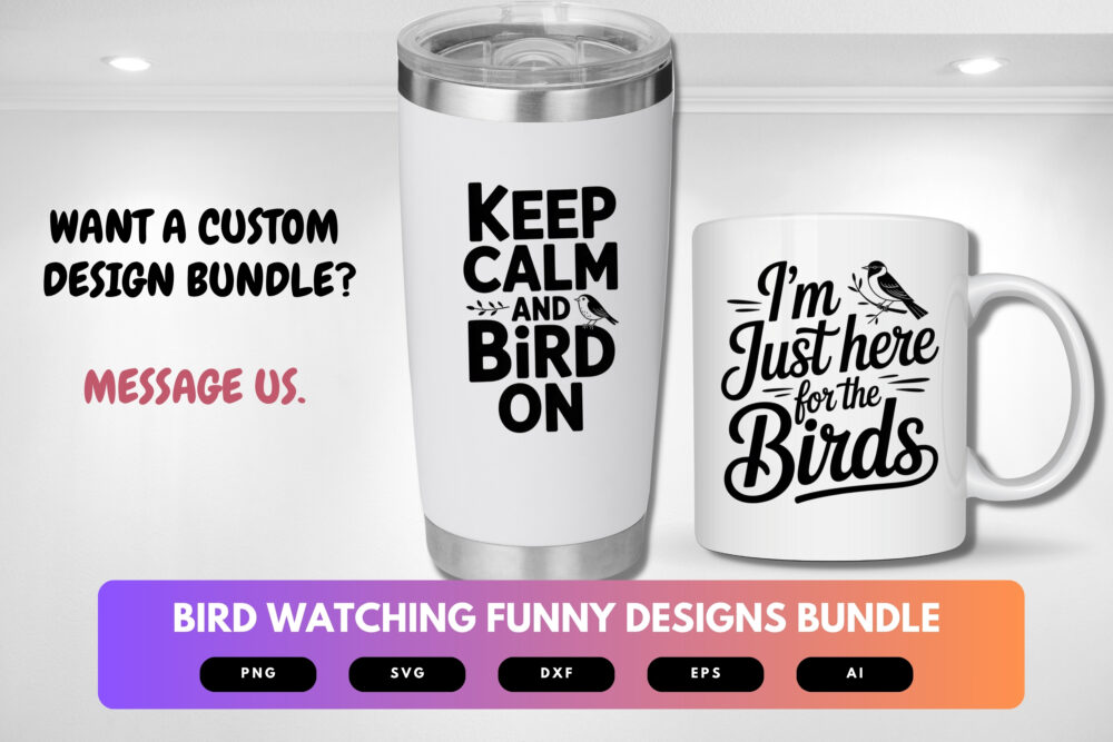 Bird Watching SVG Bundle | Funny Birdwatcher Clipart , Silhouette Cut Files for Cricut & Sublimation - Image 2