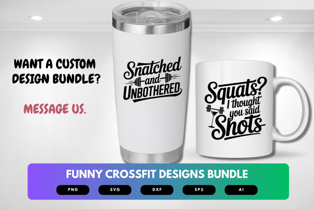 Funny CrossFit SVG Bundle | Workout Quotes , Gym Humor Cut Files for Cricut & Sublimation - Image 2