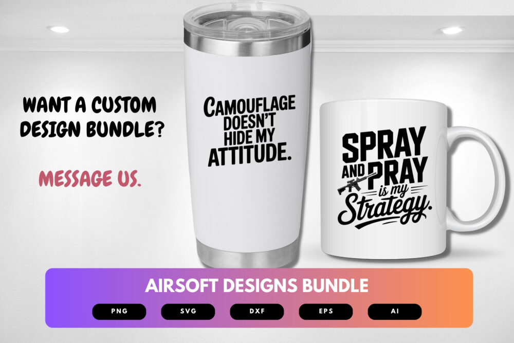 Airsoft SVG Bundle | Tactical Gun Clipart, Military Silhouette Cut Files for Cricut & Sublimation - Image 2