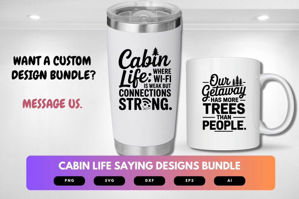 Cabin Life SVG Bundle | Rustic Quotes, Outdoor Living Cut Files for Cricut & Sublimation - Image 2