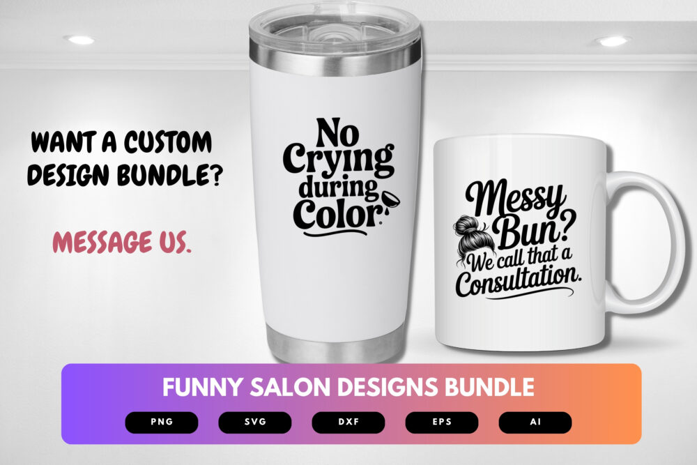 Funny Salon SVG Bundle | Hair Stylist Clipart, Beauty Quote Cut Files for Cricut & Sublimation - Image 2