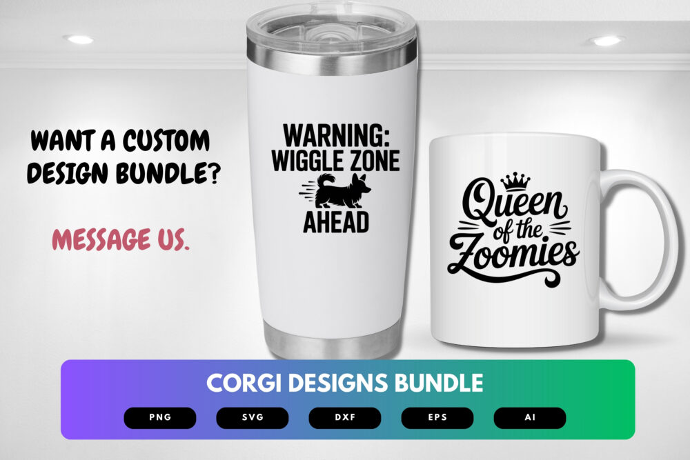 Corgi SVG Bundle | Dog Clipart, Funny Pet Silhouette Cut Files for Cricut & Sublimation - Image 2