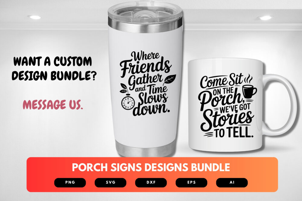 Porch Signs SVG Bundle | Welcoming , Decorative Outdoor Cut Files for Cricut & Sublimation - Image 2