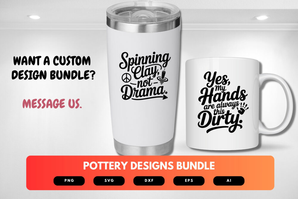 Pottery SVG Bundle | Ceramic , Clay Art Cut Files for Cricut, Sublimation & Craft Projects - Image 2