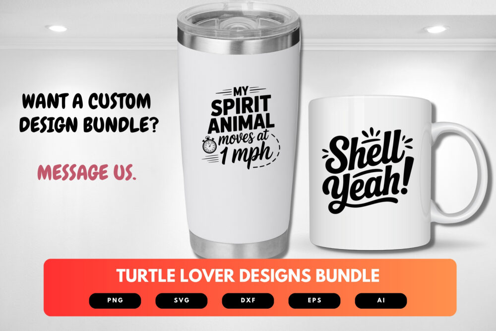 Turtle Lover SVG Bundle | Sea Turtle , Ocean Animal Cut Files for Cricut, Sublimation & Decor - Image 8