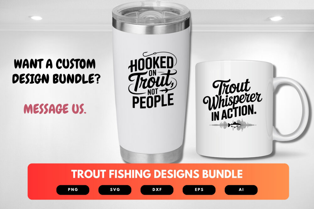 Trout Fishing SVG Bundle | Fly Fishing , Angler Cut Files for Cricut, Sublimation & Outdoor Gear - Image 2
