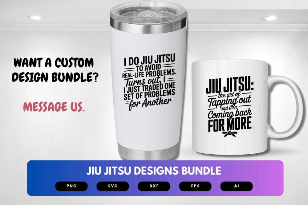 Jiu Jitsu SVG Bundle | Martial Arts Quotes, BJJ Clipart and Grappling Cut Files for Cricut & Sublimation - Image 8