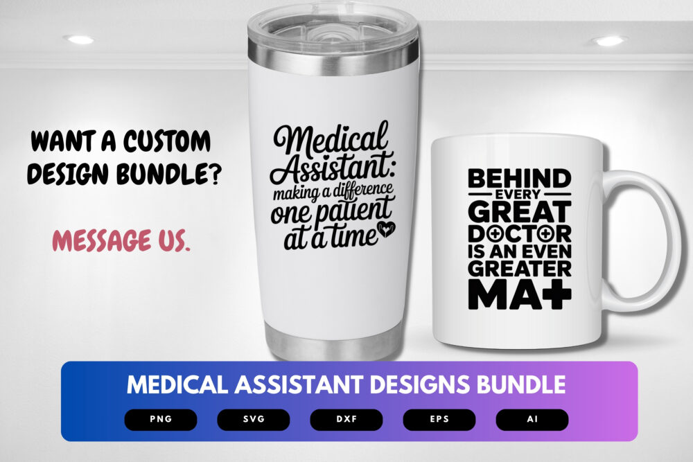 Medical Assistant SVG Bundle | Healthcare Quotes, Clinic Staff Cut Files for Cricut, Silhouette & Sublimation - Image 8