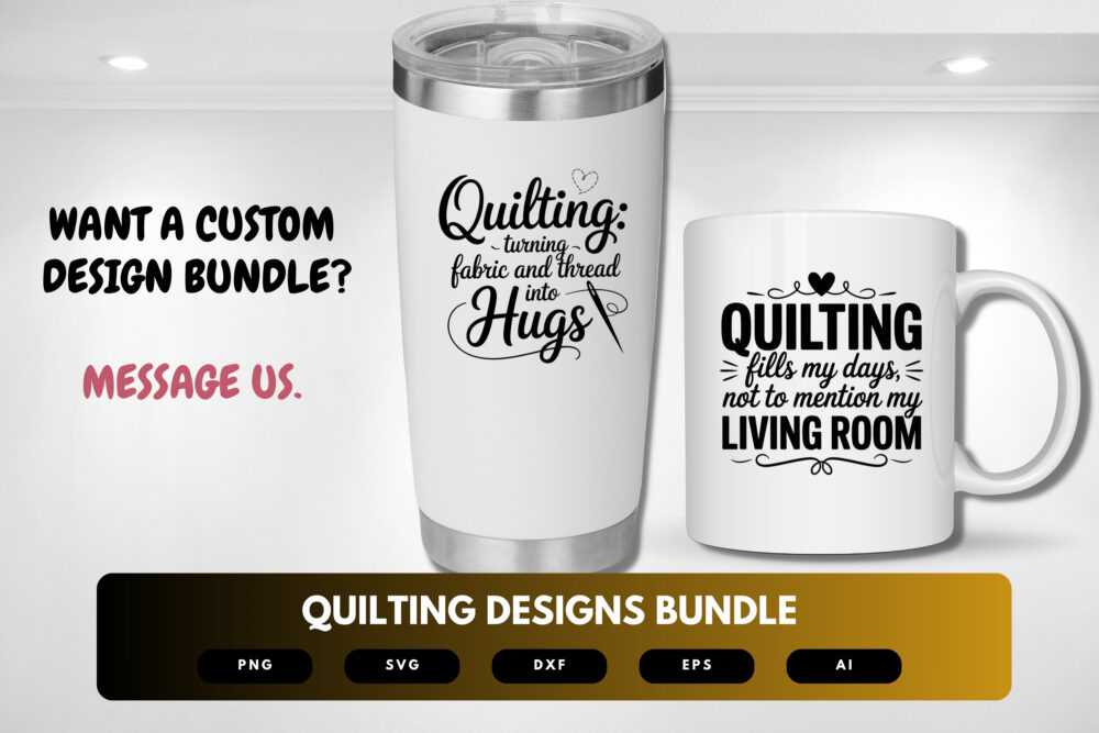 Quilting SVG Bundle | Funny Sewing Quotes, Quilt Block Clipart and Crafter Cut Files for Cricut & Sublimation - Image 8