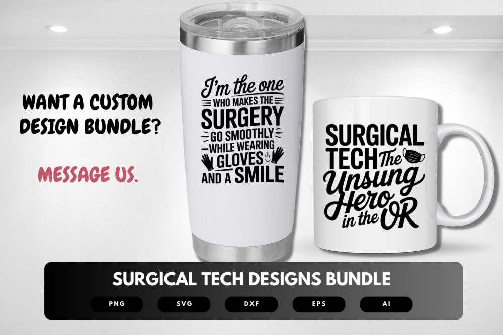 Surgical Tech SVG Bundle | Operating Room Quotes, Scrub Life Clipart and Medical Cut Files for Cricut & Sublimation - Image 8