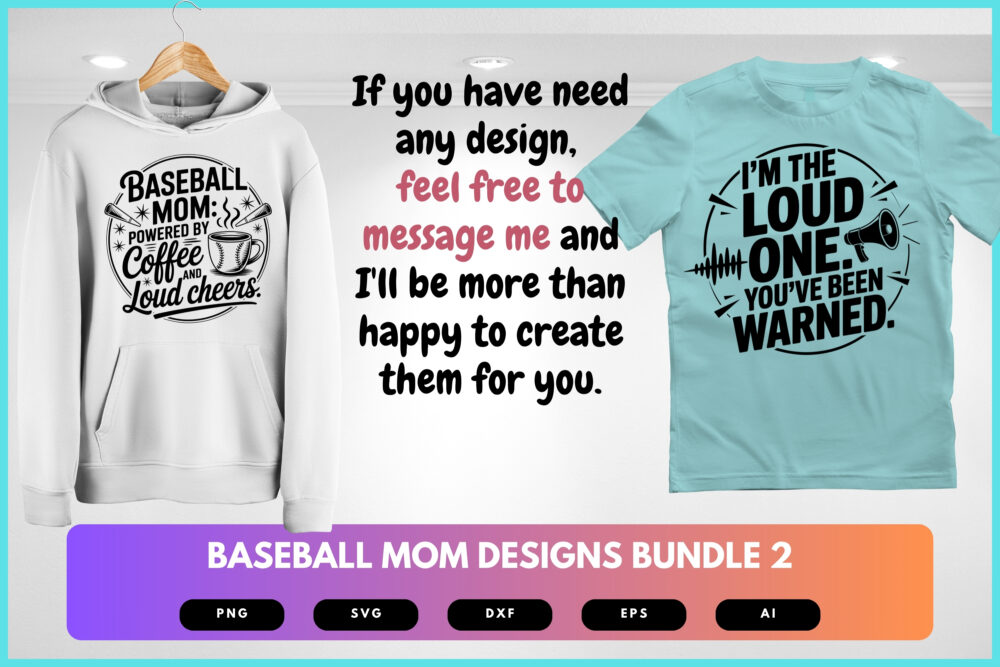 Baseball Mom SVG Bundle | Sports Mom Clipart, Game Day Silhouette Cut Files for Cricut & Sublimation - Image 7