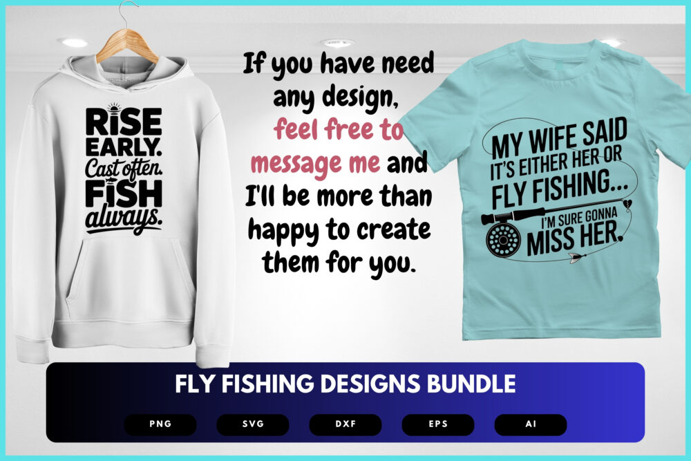 Fly Fishing SVG Bundle | Angler Clipart, Trout Silhouette Cut Files for Cricut & Sublimation - Image 7