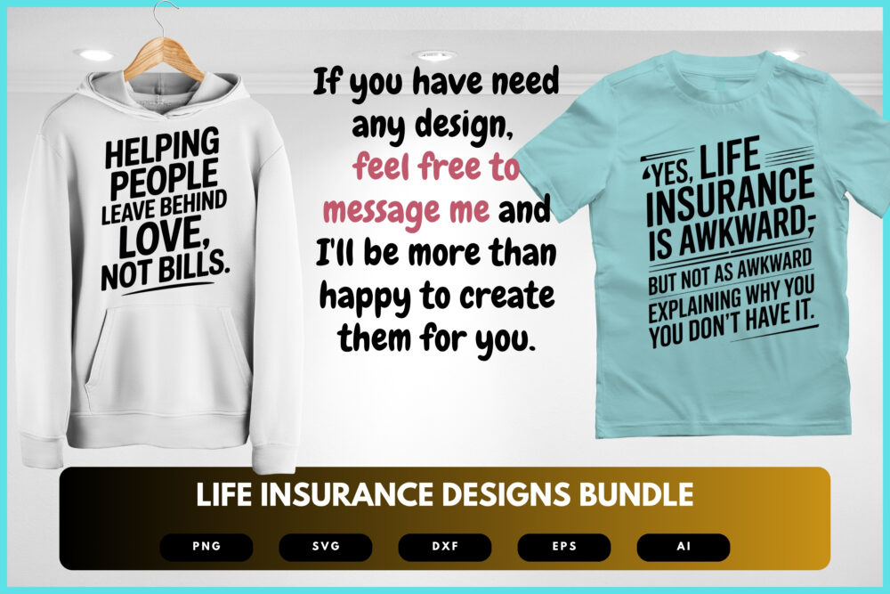 Life Insurance SVG Bundle | Motivational Agent Quotes, Policy Cut Files for Cricut & Sublimation - Image 7