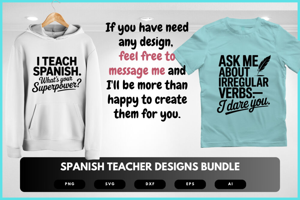 Spanish Teacher SVG Bundle | Bilingual Classroom Quotes, Language Cut Files for Cricut & Sublimation - Image 7