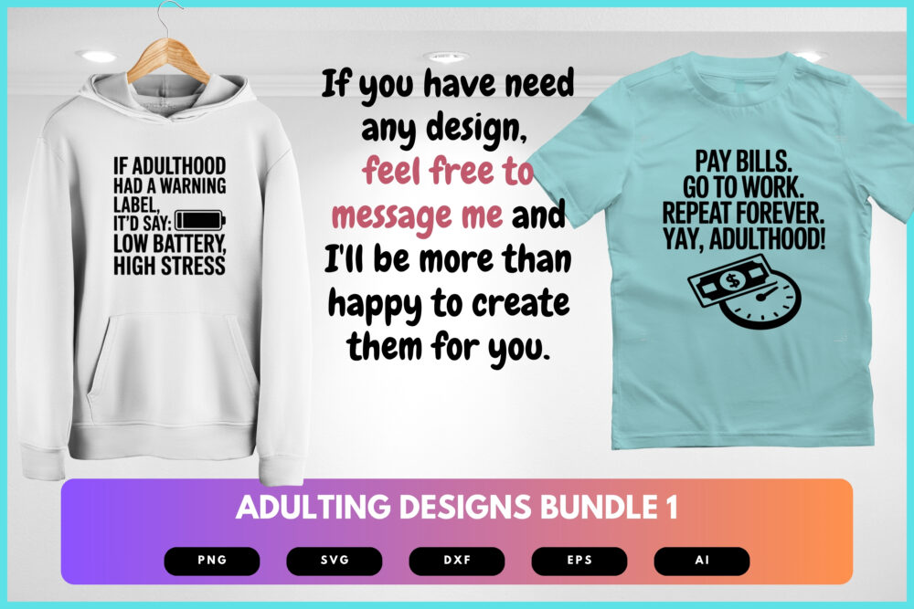 Adulting SVG Bundle | Funny Adult Life Quotes, Relatable Cut Files for Cricut, Sublimation & Stickers - Image 7