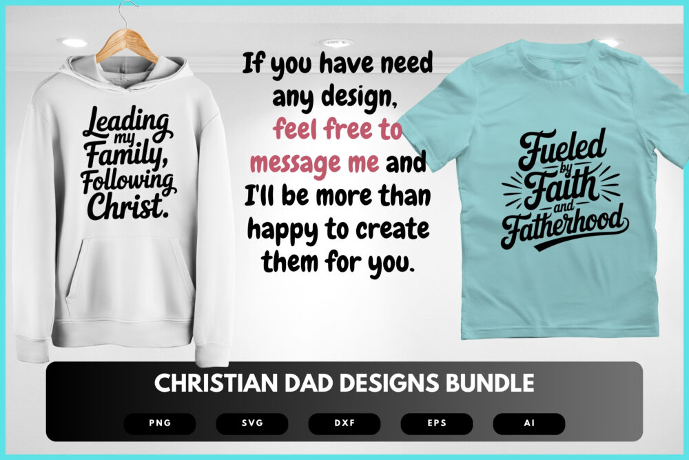 Christian Dad SVG Bundle | Faith-Based Dad Quotes, Religious Silhouette Cut Files for Cricut & Sublimation - Image 8