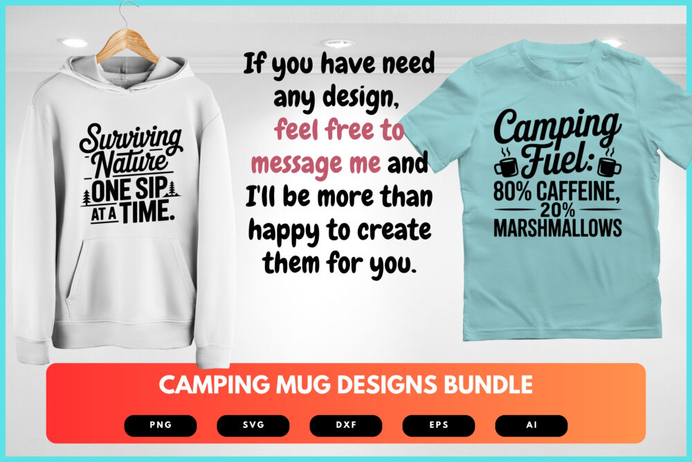 Camping Mug SVG Bundle | Outdoor Adventure Quotes Cut Files for Cricut, Silhouette & Sublimation - Image 8