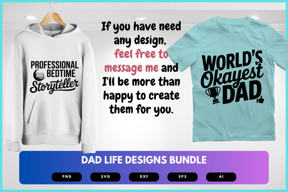 Dad Life SVG Bundle | Funny Dad Quotes, Fatherhood Clipart , Silhouette Cut Files for Cricut & Sublimation - Image 7