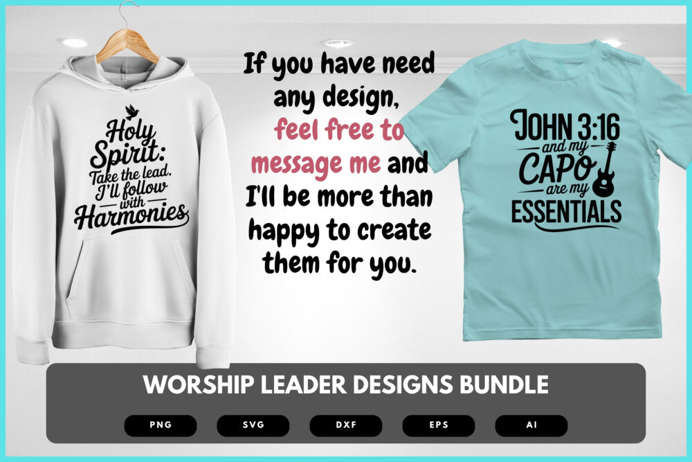 Worship Leader SVG Bundle | Faith Quotes for Church, Cricut Cut Files, Sublimation & DIY Crafts - Image 7