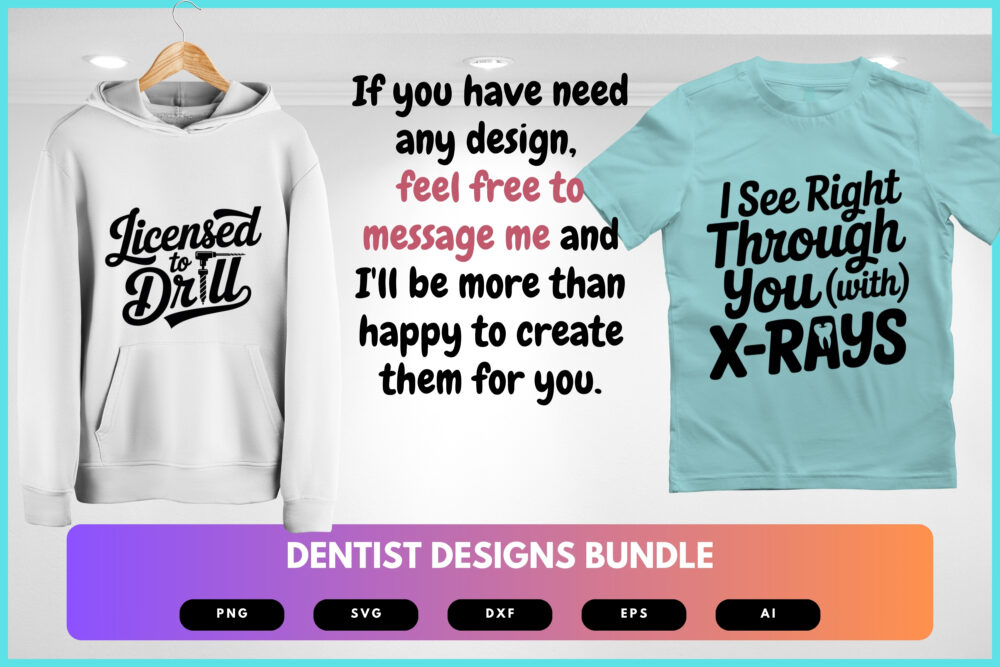 Dentist SVG Bundle | Funny Dental Quotes, Tooth Clipart , Silhouette Cut Files for Cricut & Sublimation - Image 8