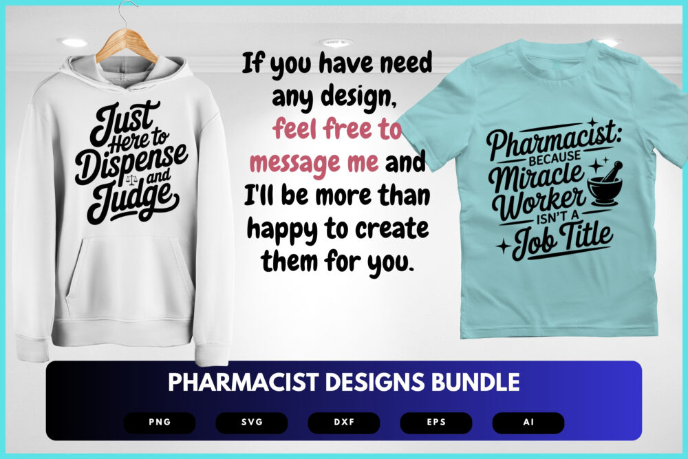 Pharmacist SVG Bundle | Pharmacy Quotes, Medicine Clipart , Silhouette Cut Files for Cricut & Sublimation - Image 8