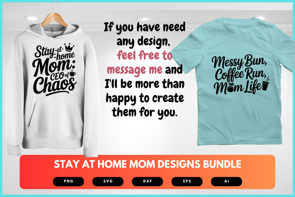 Stay-at-Home Mom SVG Bundle | Funny Mom Life Quotes, Parenting Clipart , Silhouette Cut Files for Cricut & Sublimation - Image 8