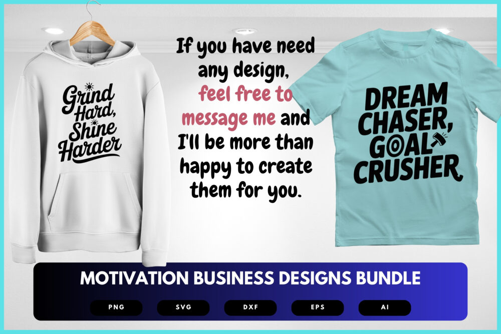Motivational Business SVG Bundle | Entrepreneur Quotes, Hustle Mindset Clipart , Success Cut Files for Cricut & Sublimation - Image 8