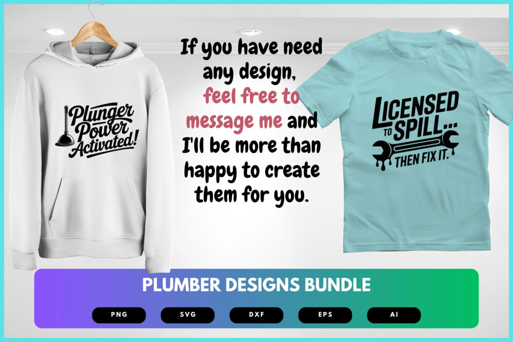 Plumber SVG Bundle | Plumbing Clipart, Plumbing Quotes , Pipefitter Cut Files for Cricut & Sublimation - Image 8