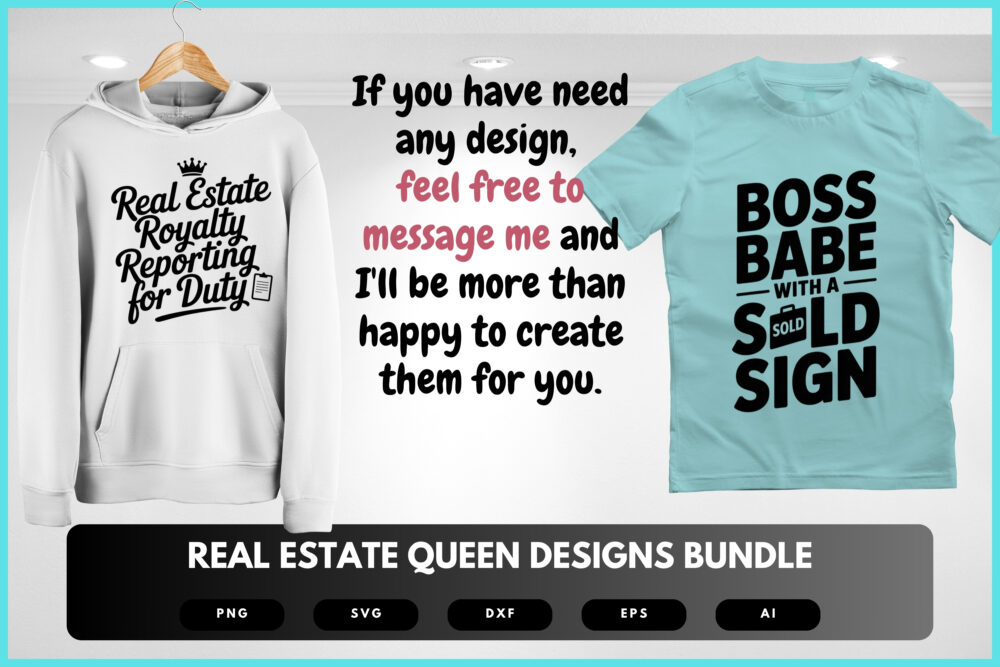 Real Estate Queen SVG Bundle | Luxury Realtor Clipart, Boss Lady Quotes , Realtor Life Cut Files for Cricut & Sublimation - Image 8