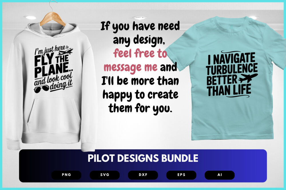 Pilot SVG Bundle | Aviation Clipart, Pilot Quote Cut Files for Cricut & Sublimation - Image 8