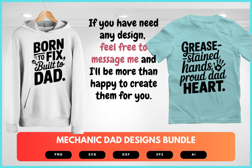 Mechanic Dad SVG Bundle | Funny Garage Quote Clipart, Car Repair Cut Files for Cricut & Sublimation - Image 8
