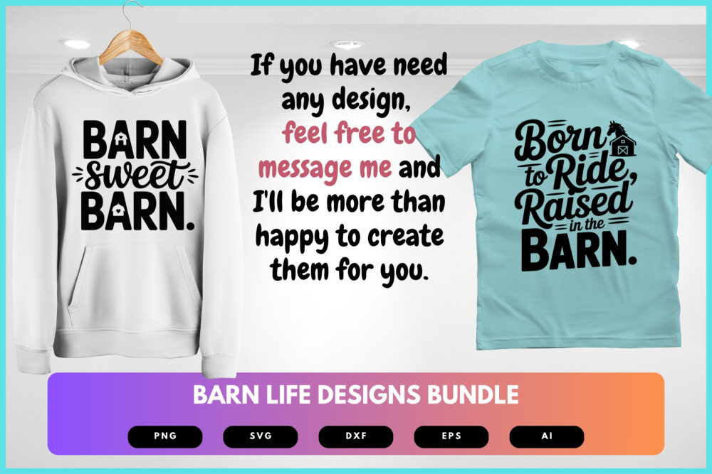 Barn Life SVG Bundle | Farmhouse Silhouette Clipart, Rustic Country Cut Files for Cricut & Sublimation - Image 8