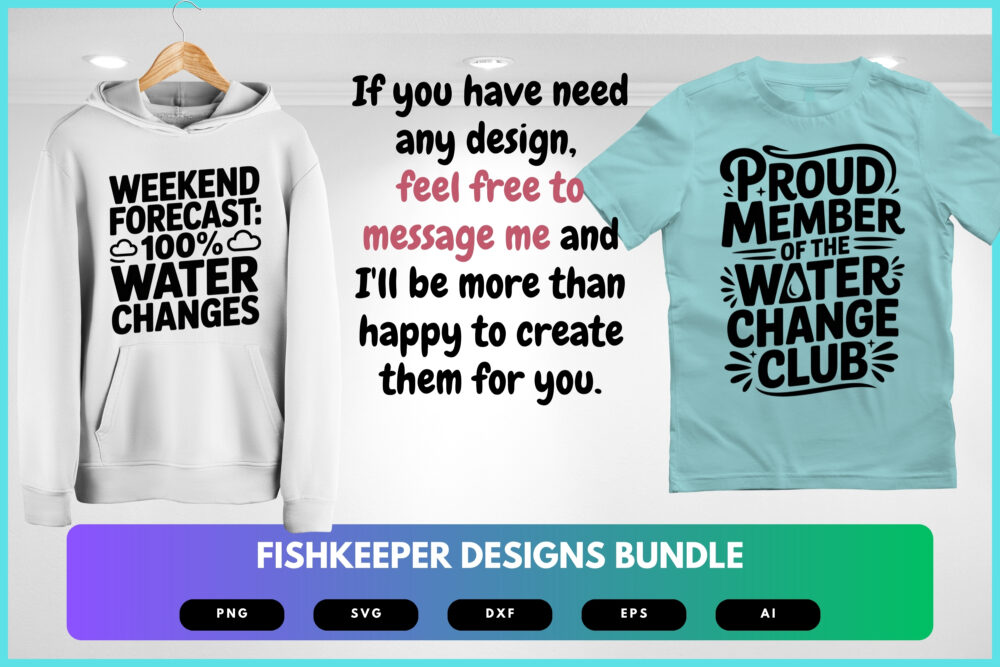 Fishkeeper SVG Bundle | Aquarium Hobby Clipart, Aquascaping Silhouette Cut Files for Cricut & Sublimation - Image 8