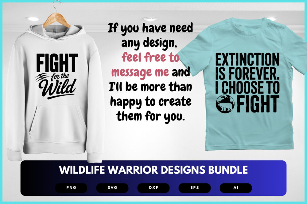 Wildlife Warrior SVG Bundle | Animal Conservation Clipart, Nature Defender Silhouette Cut Files for Cricut & Sublimation - Image 8