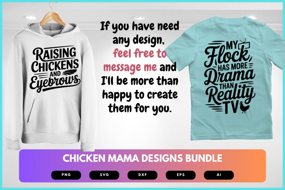 Chicken Mama SVG Bundle | Farm Life Clipart, Funny Poultry Cut Files for Cricut & Sublimation Projects - Image 7