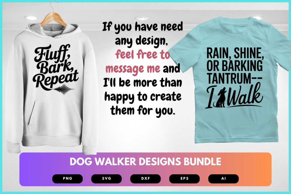 Dog Walker SVG Bundle | Pet Sitting Clipart, Funny Dog Lover Cut Files for Cricut & Sublimation Projects - Image 8