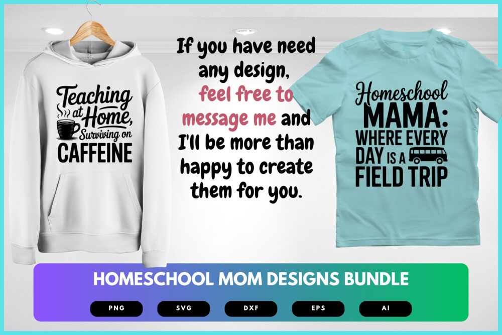 Homeschool Mom SVG Bundle | Funny Homeschooling Quotes , Cut Files for Cricut, Sublimation & DIY Crafts - Image 8