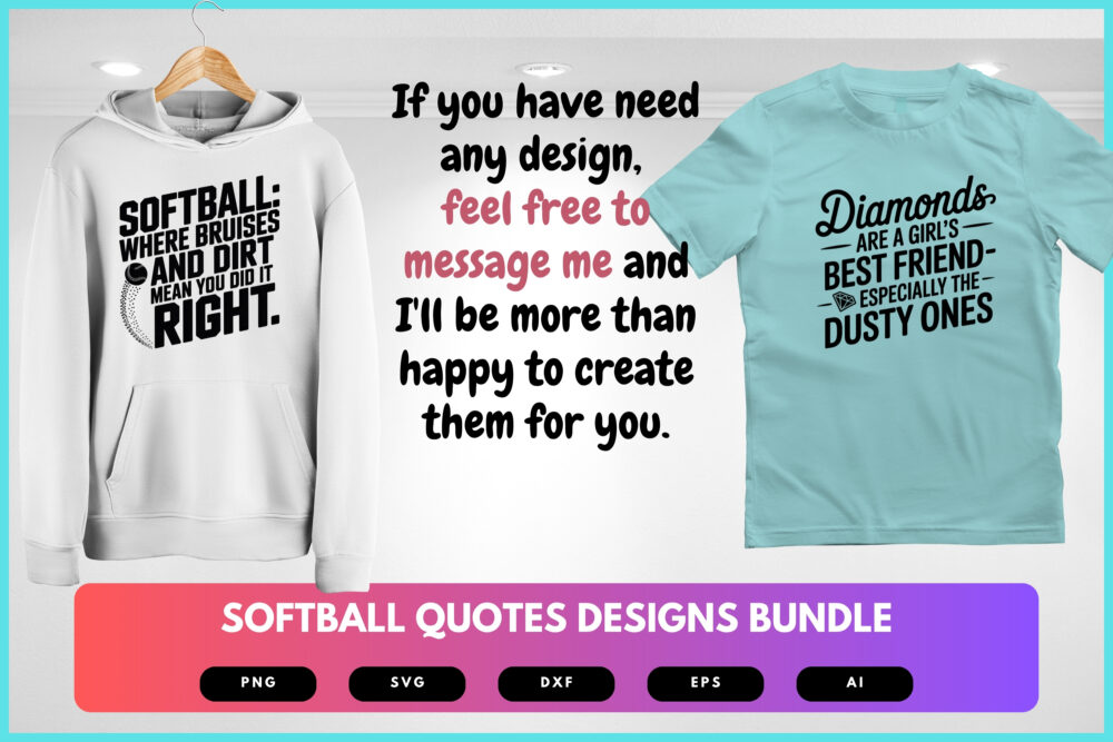 Softball SVG Bundle | Motivational Funny Softball Quotes Cut Files for Cricut, Sublimation & DIY Crafts - Image 7