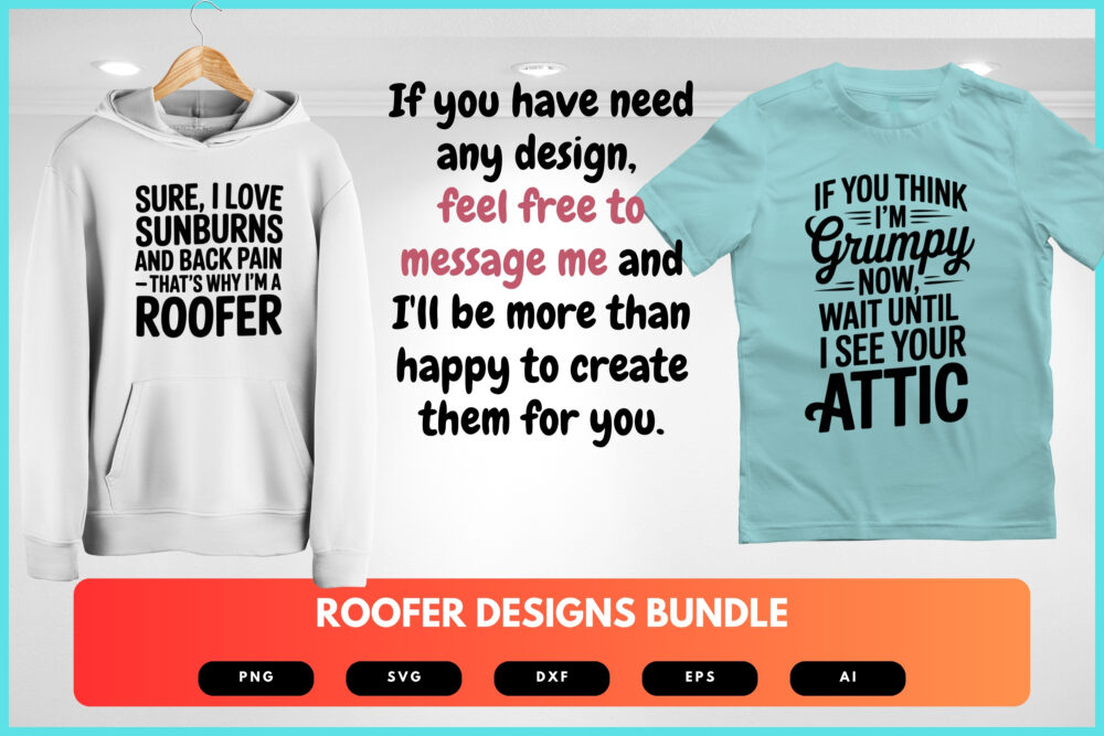 Roofer SVG Bundle | Roofing Contractor Quotes , Construction Cut Files for Cricut, Sublimation & DIY Crafts - Image 8