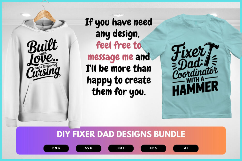DIY Fixer Dad SVG Bundle | Handyman Clipart, Tool Silhouette Cut Files for Cricut & Sublimation - Image 8