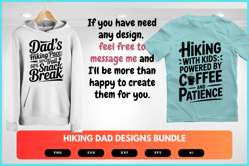Hiking Dad SVG Bundle | Mountain Adventure Clipart, Trail Silhouette Cut Files for Cricut & Sublimation - Image 8