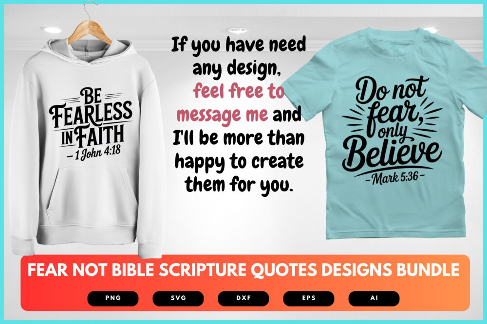 Fear Not SVG Bundle | Bible Verse Cut Files, Christian Scripture Quote Designs for Cricut & Sublimation - Image 8