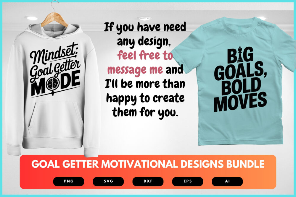 Goal Getter SVG Bundle | Motivational Quote Cut Files for Cricut & Sublimation - Image 8