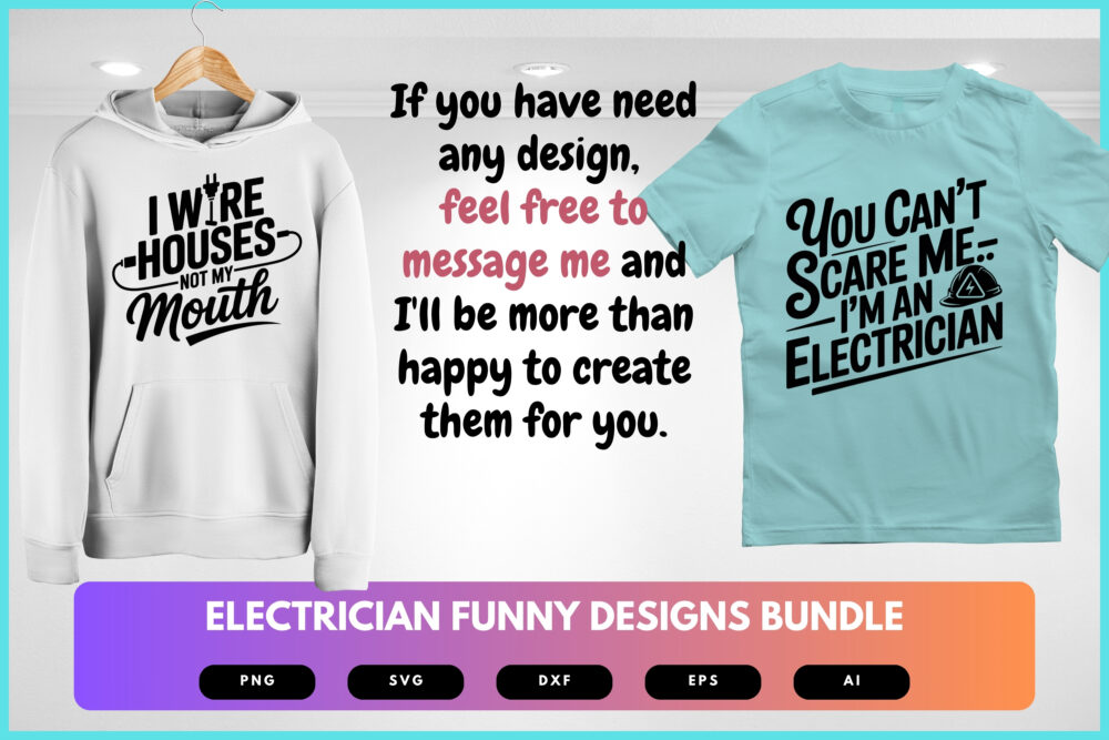 Electrician SVG Bundle | Funny Electrical Quotes , Tools Clipart for Cricut, Sublimation & T-Shirts - Image 8