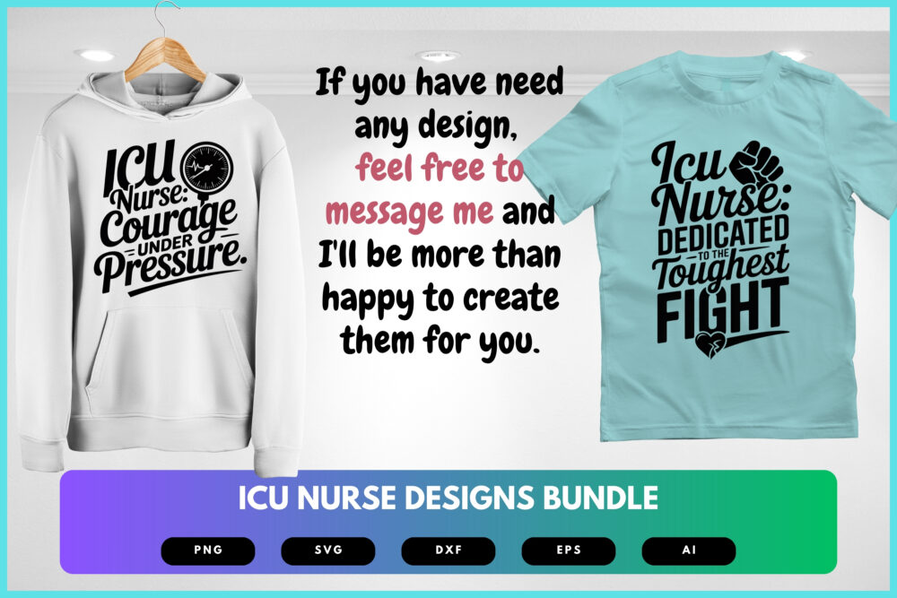 ICU Nurse SVG Bundle | Critical Care Clipart, Medical Silhouette Cut Files for Cricut & Sublimation - Image 8