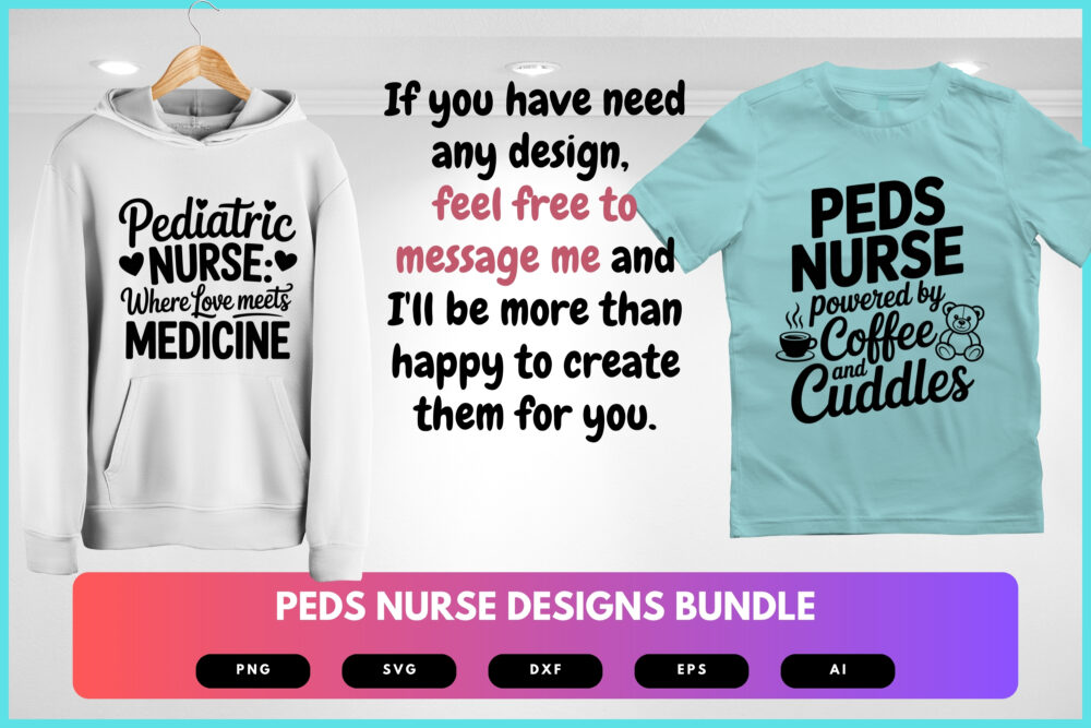 Pediatric Nurse SVG Bundle | Peds Nurse Clipart, Medical Cut Files for Cricut & Sublimation - Image 7