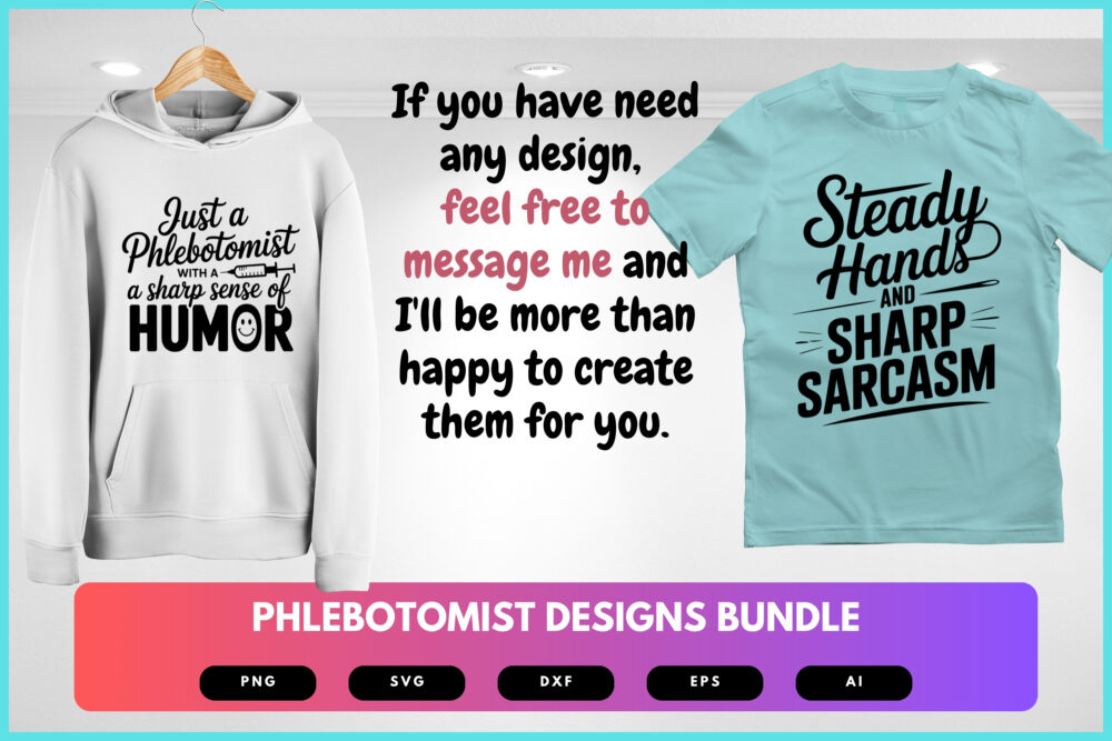 Phlebotomist SVG Bundle | Blood Draw Medical Clipart, Healthcare Cut Files for Cricut & Sublimation - Image 8