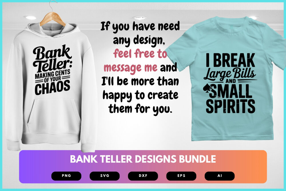 Bank Teller SVG Bundle | Banking Clipart, Finance Job Silhouettes , Cut Files for Cricut & Sublimation - Image 8