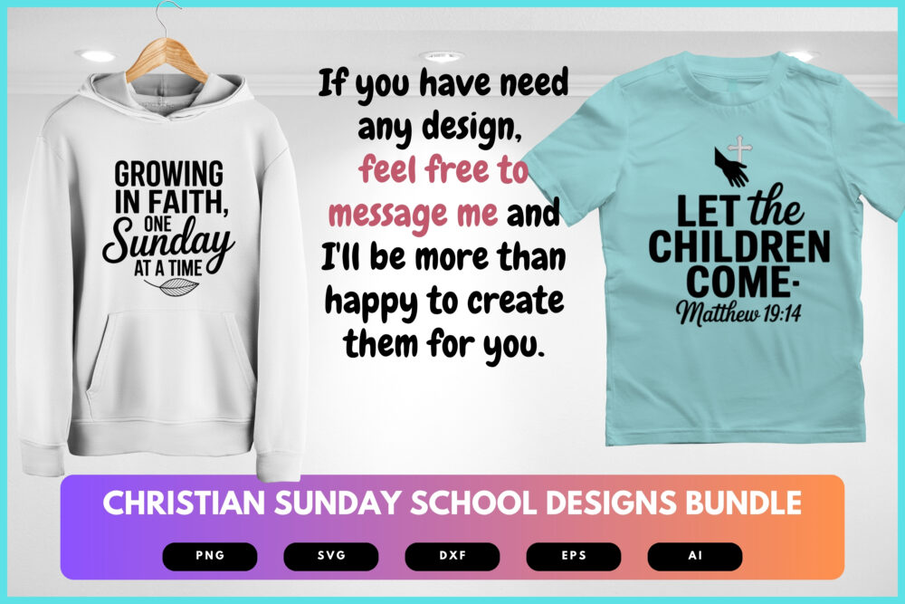 Christian Sunday School SVG Bundle | Bible Lesson Clipart, Faith Cut Files for Cricut & Sublimation - Image 7