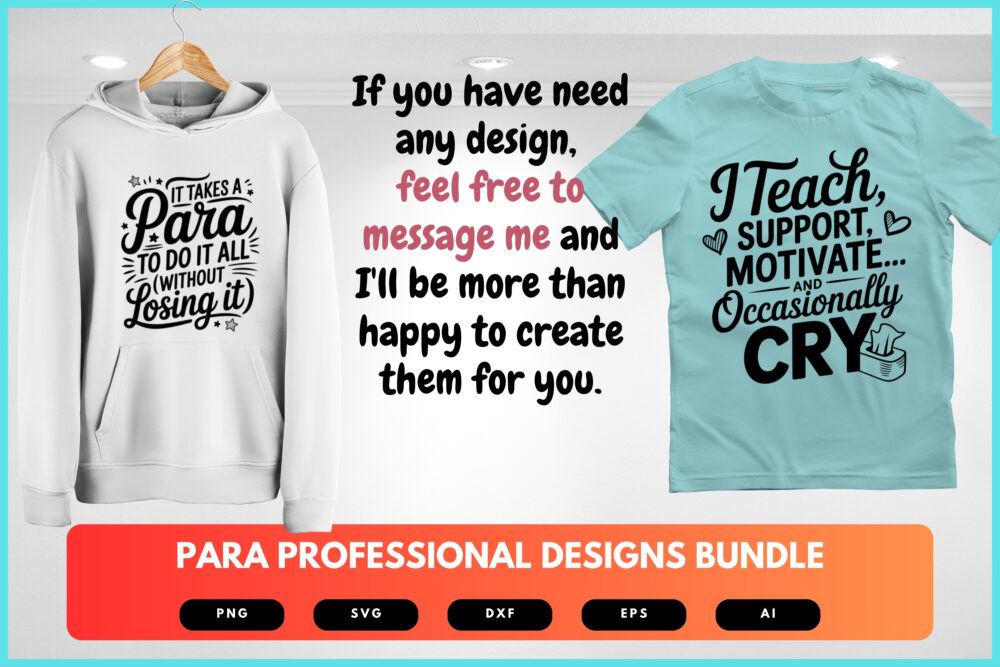 Para Professional SVG Bundle | School Staff Clipart, Teacher Aide Silhouette Cut Files for Cricut & Sublimation - Image 8